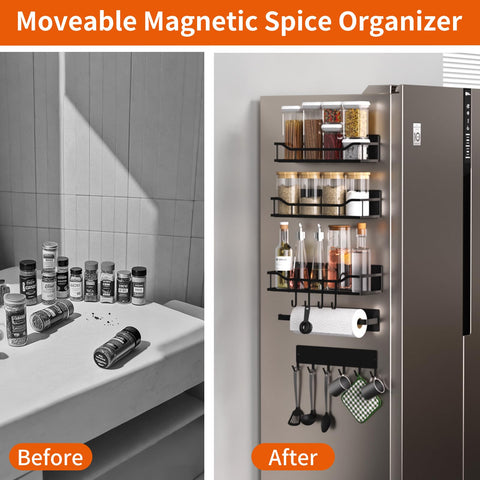 MIMIyasha magnetic shelf attached to microwave surface within reach of utensils