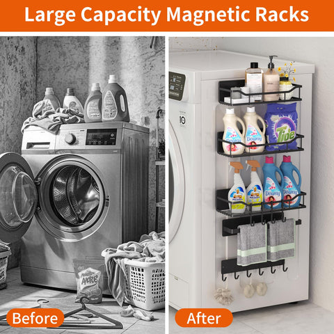 MIMIyasha magnetic shelf for spice bottles neatly aligned on a surface