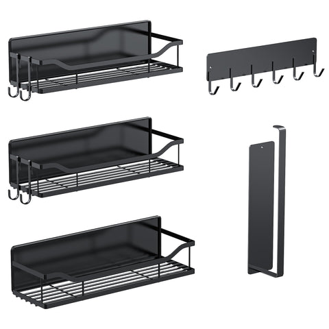 MIMIyasha magnetic shelf on washing machine holding bottles and tools for easy access