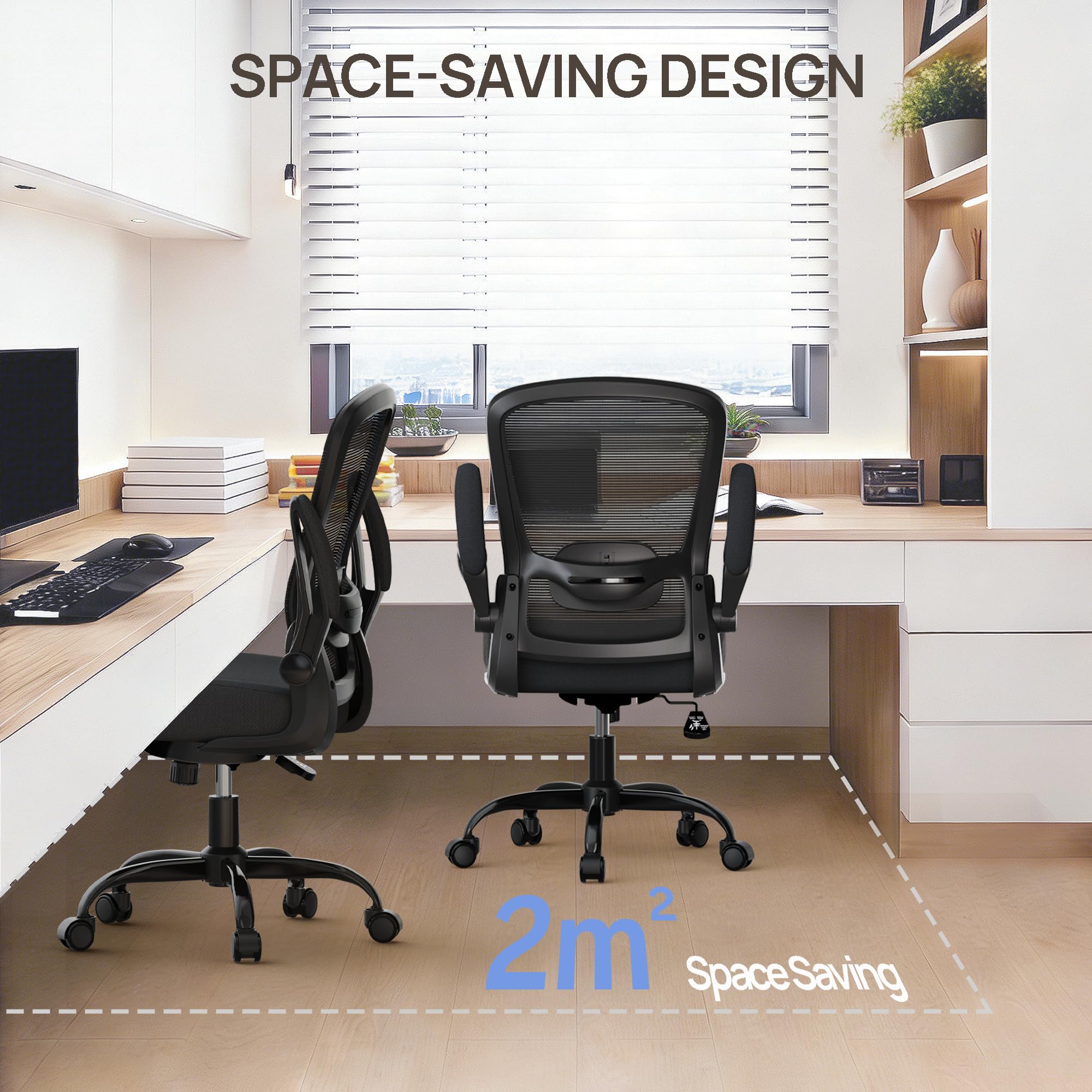 Mimoglad space-saving design fits crowded desks without hindering movement