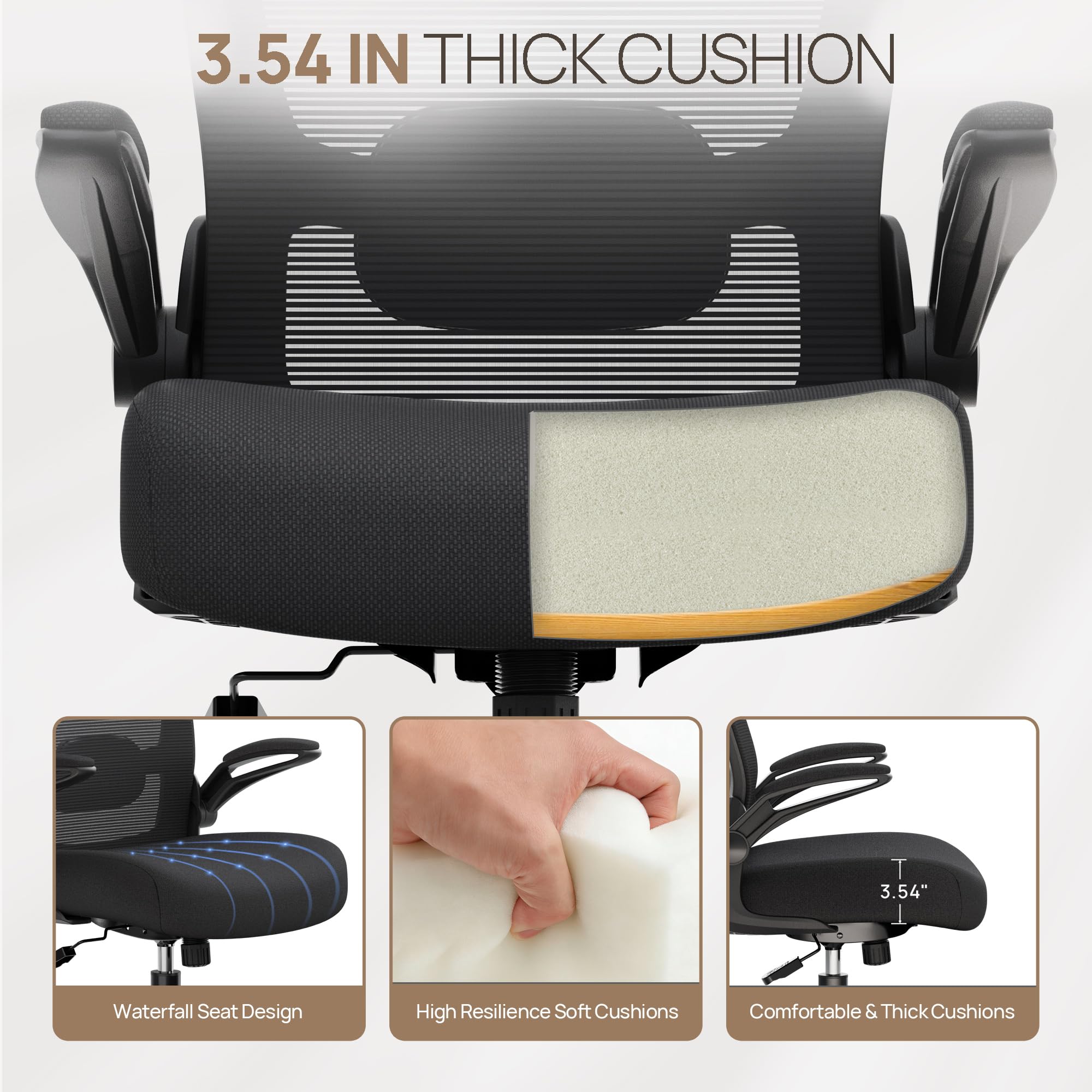 Mimoglad ergonomic chair showing 135-degree recline for relaxed breaks