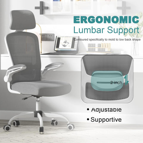 Mimoglad office chair with adjustable headrest for personalized comfort.
