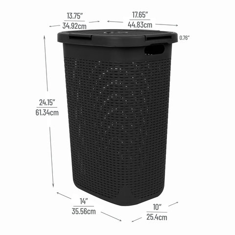 Mind Reader laundry hamper with rolling caster wheels for quick moves between rooms