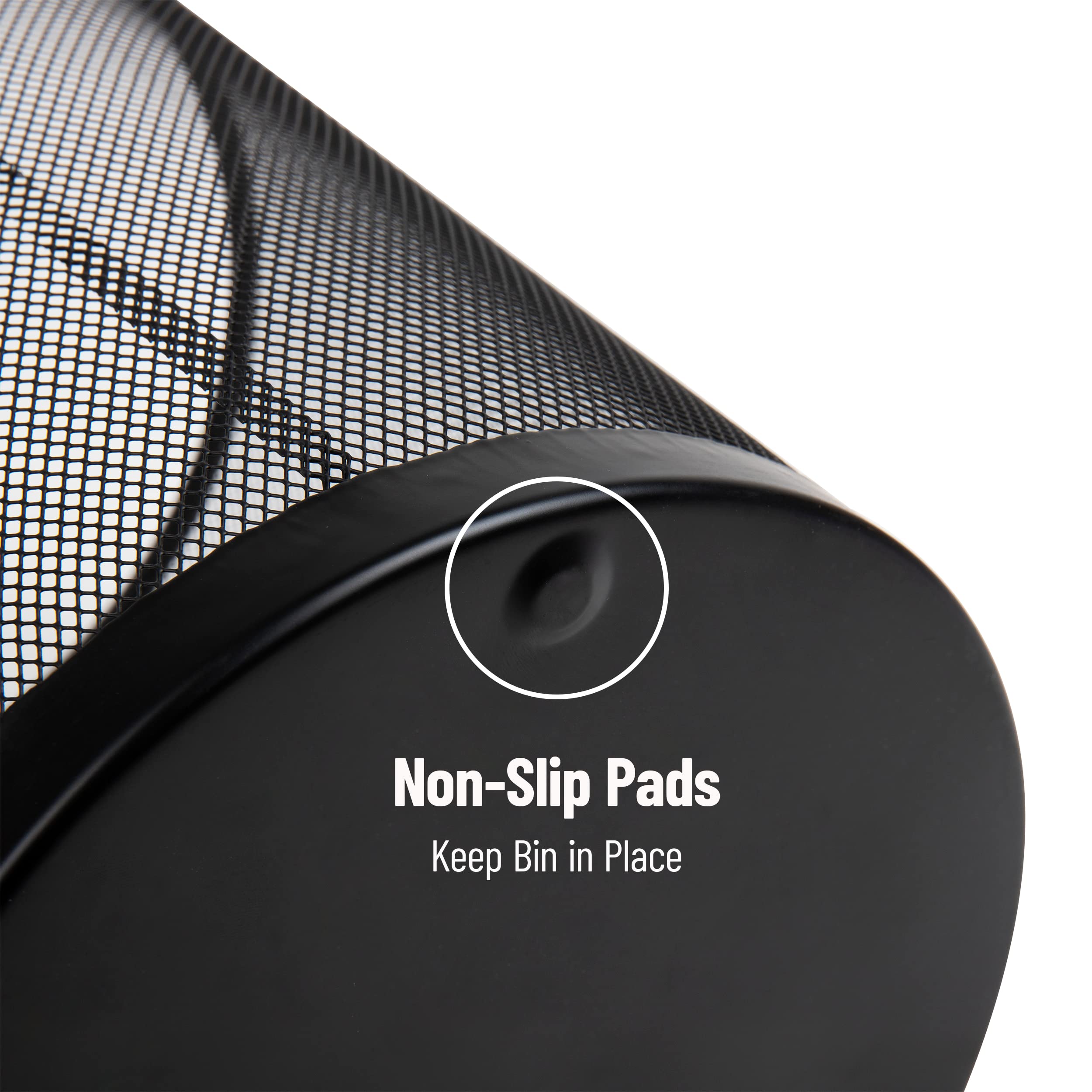 Mind Reader four-point-four gallon capacity per bin for longer intervals.