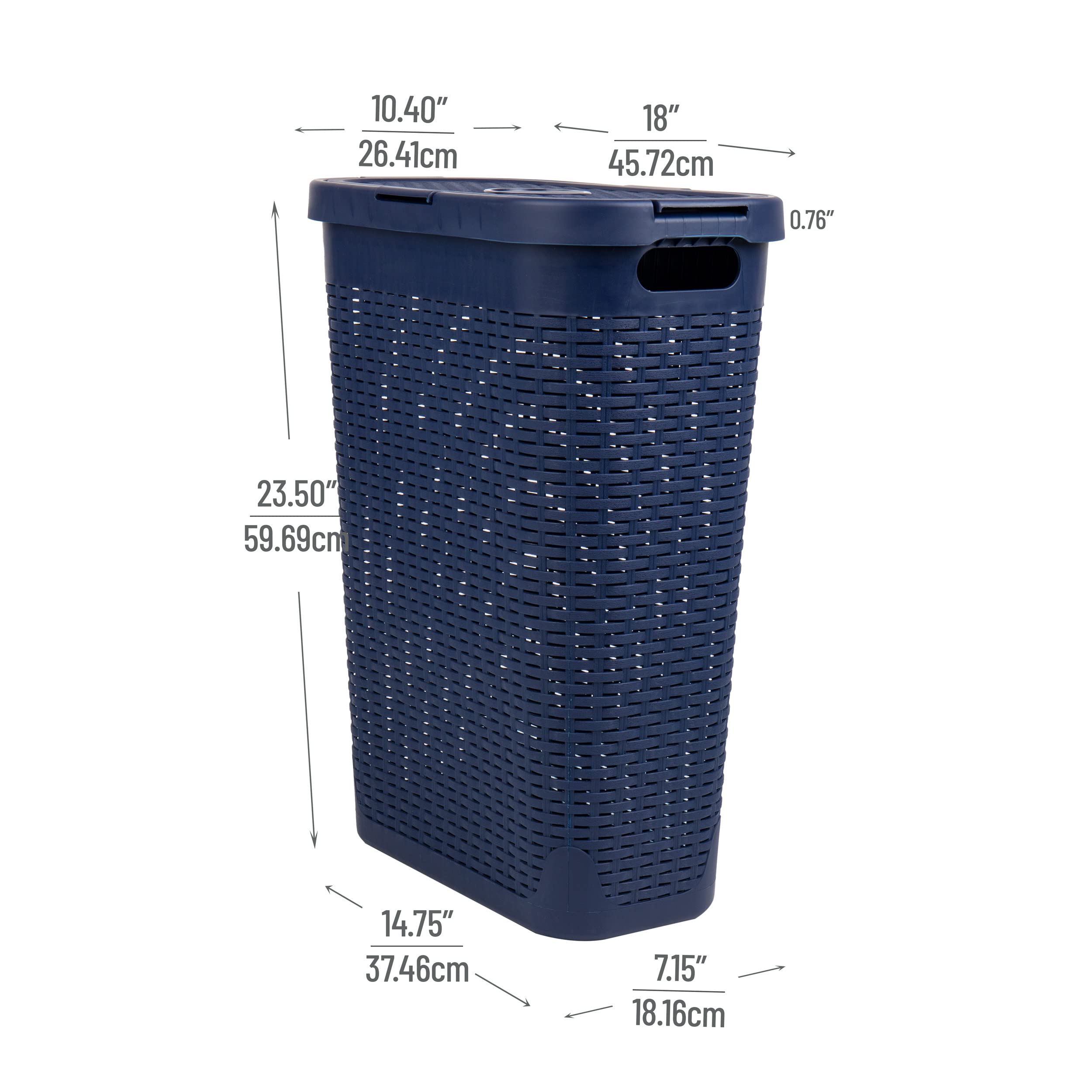 Mind Reader open cutout pattern promotes airflow while keeping laundry contained.