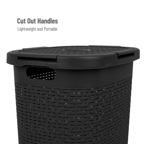 Mind Reader plastic wicker lattice ventilated design promotes airflow through the basket