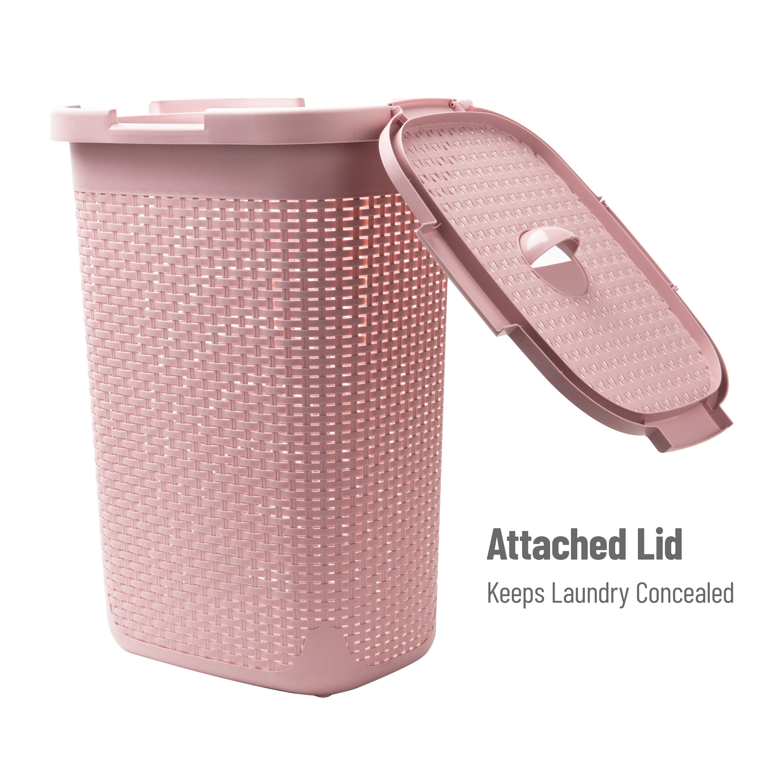 Mind Reader Slim Hamper cutout pattern promotes airflow and odor control.