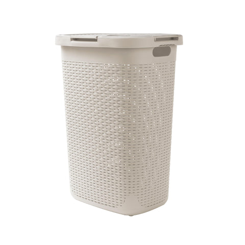 Mind Reader slim-hamper ivory finish complements bathrooms and bedrooms