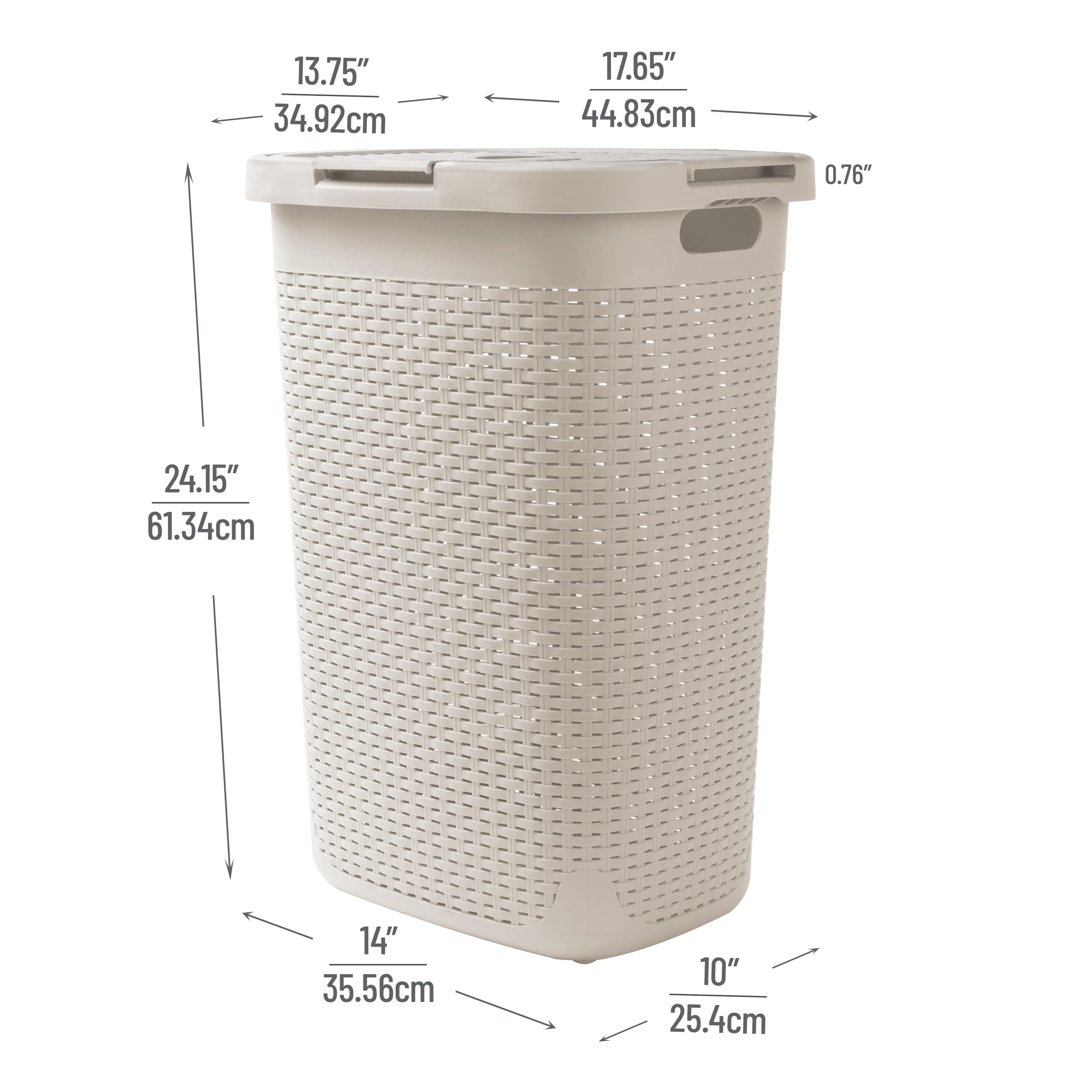 Mind Reader open-cutout-wicker pattern promotes airflow to reduce odor buildup