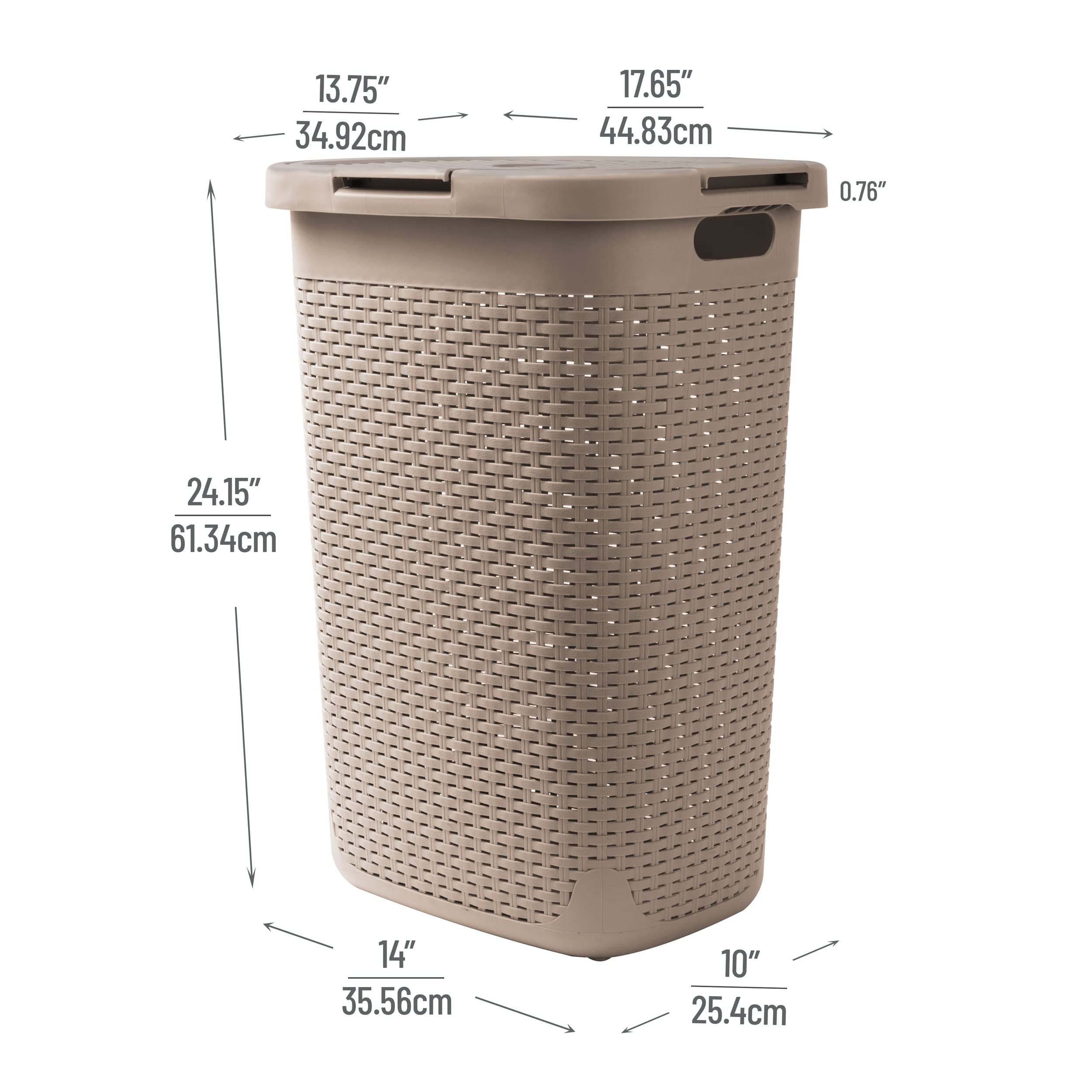 Mind Reader slim hamper tall profile fits narrow closets for efficient storage