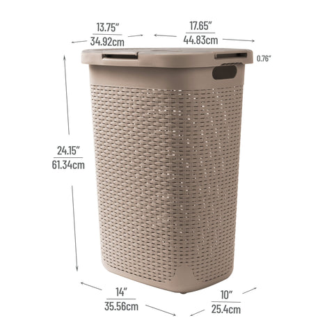 Mind Reader slim hamper tall profile fits narrow closets for efficient storage