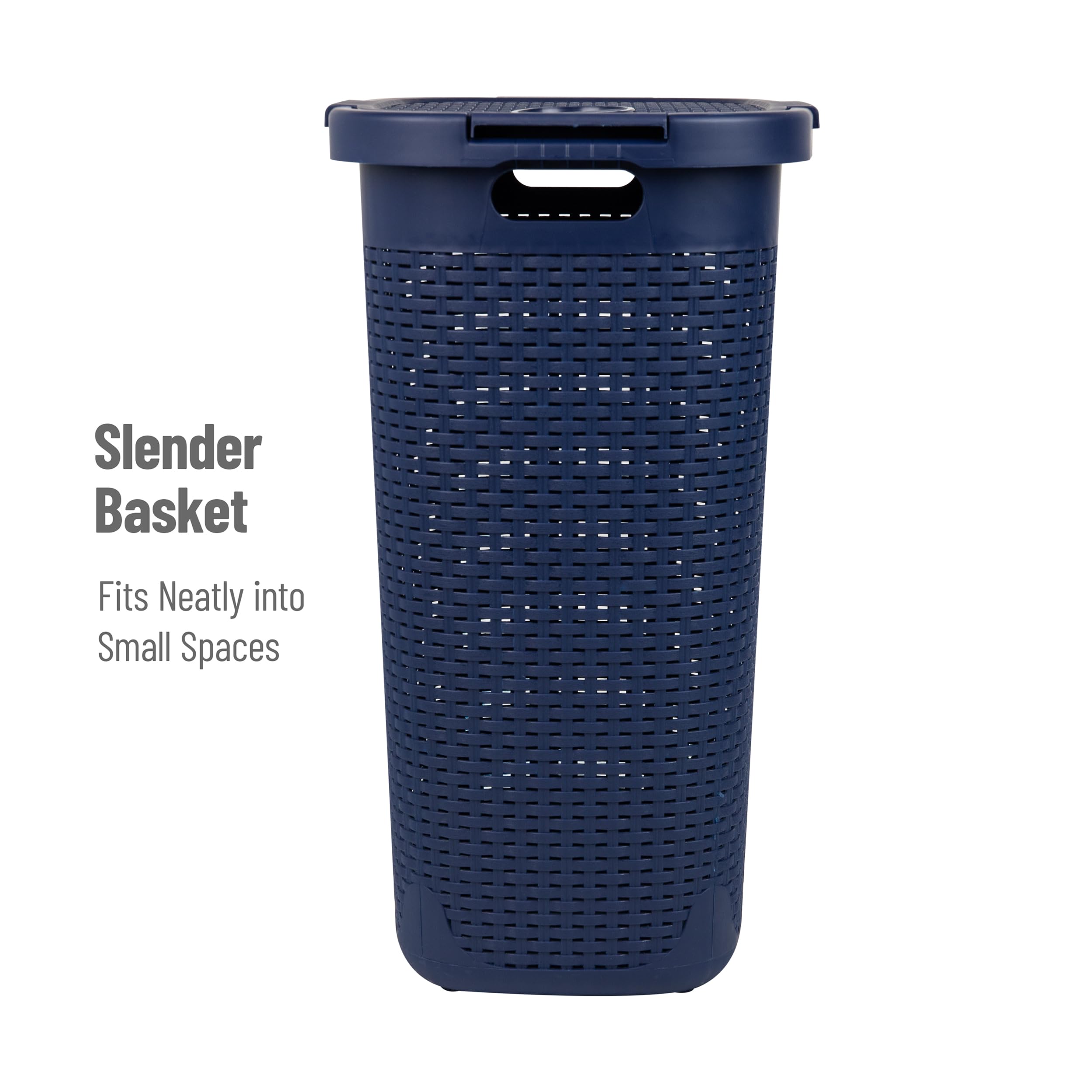 Mind Reader slim laundry hamper dimensions help plan placement and fit.