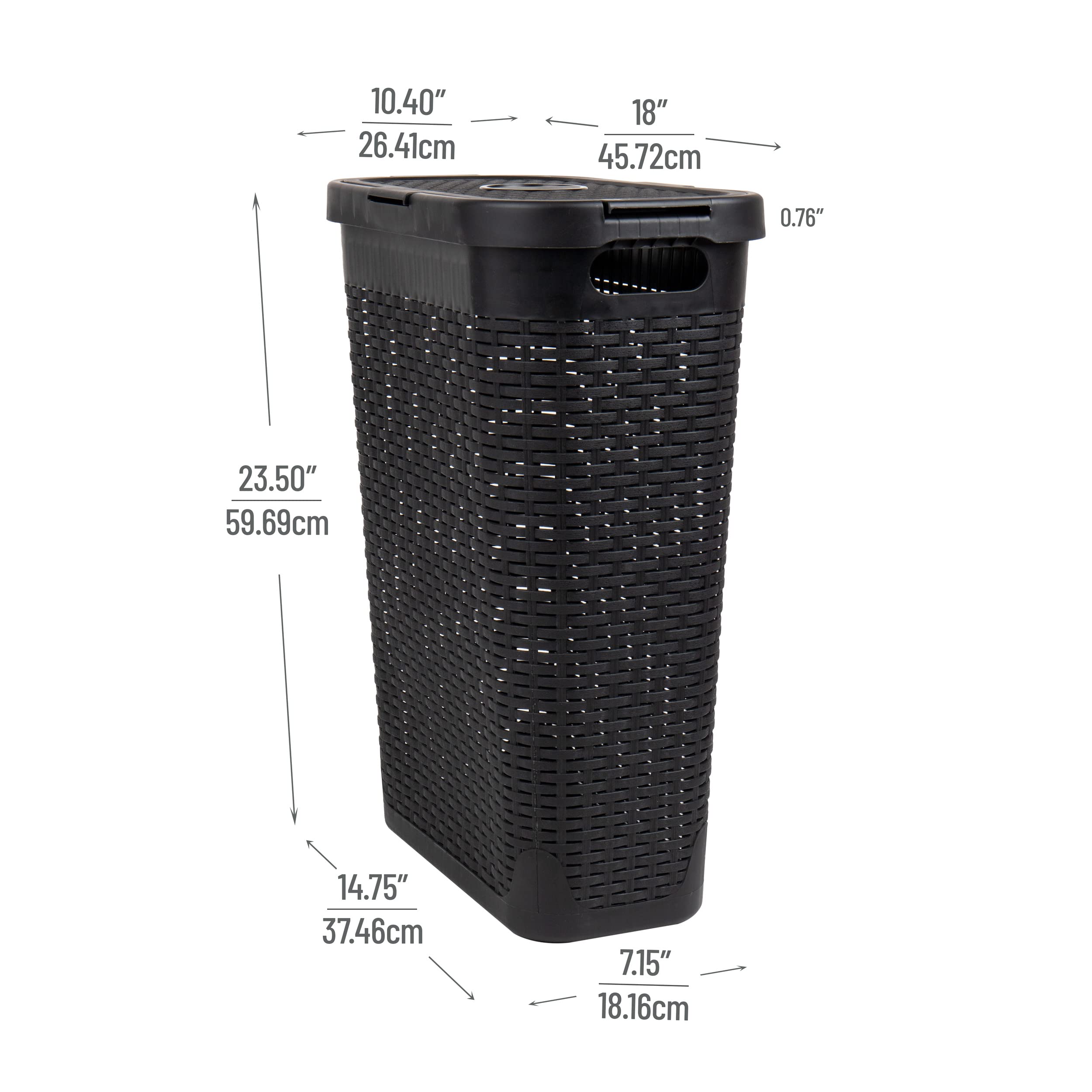 Open cutout pattern provides airflow while keeping a tidy exterior.