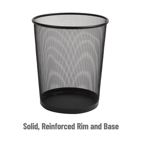 Mind Reader mesh trash can under-desk fit for waste paper.