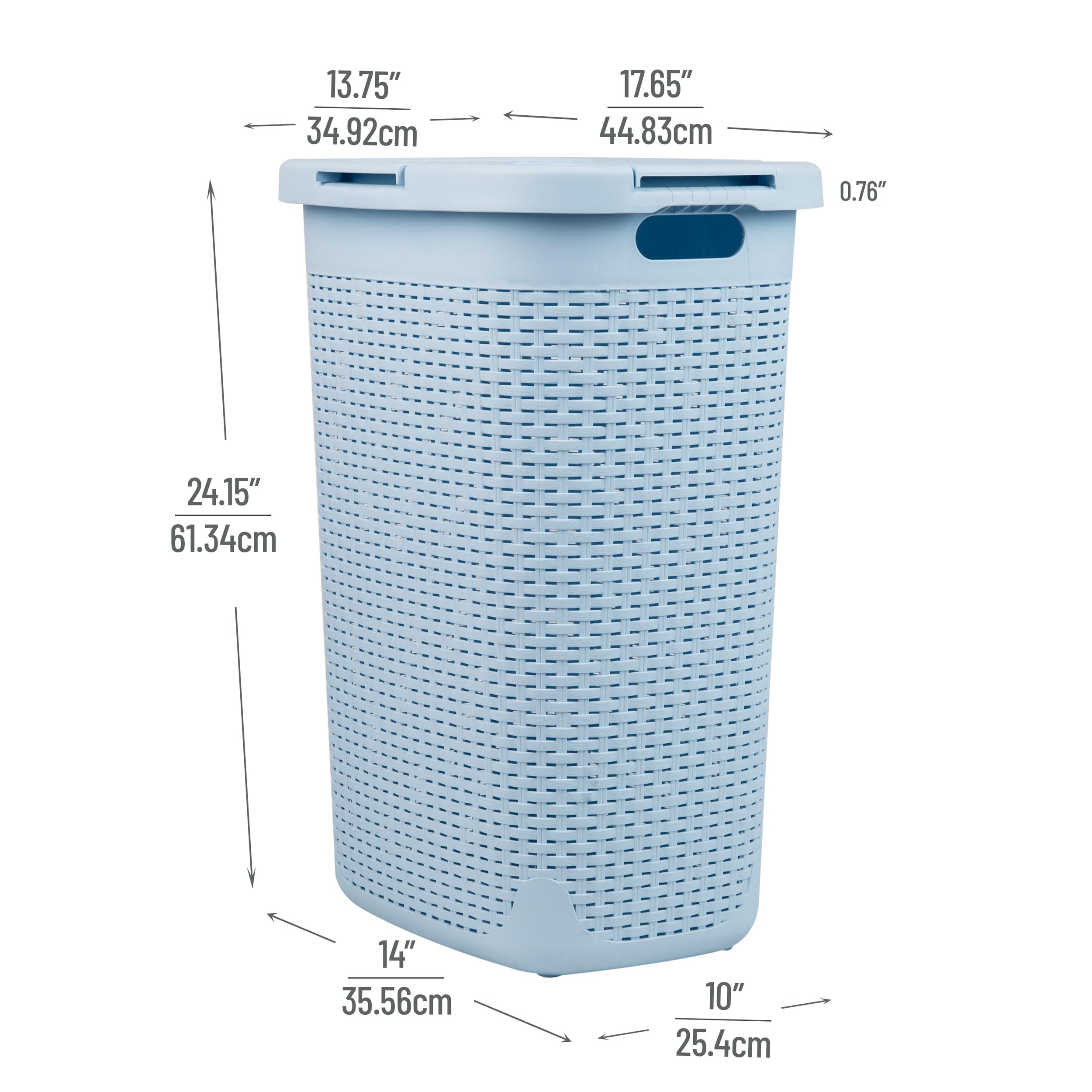 Mind Reader tapered top and wide base help placement in small rooms.