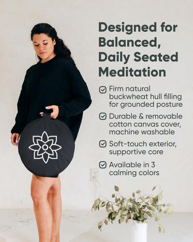 Mindful Modern organic cotton cover is removable for easy washing