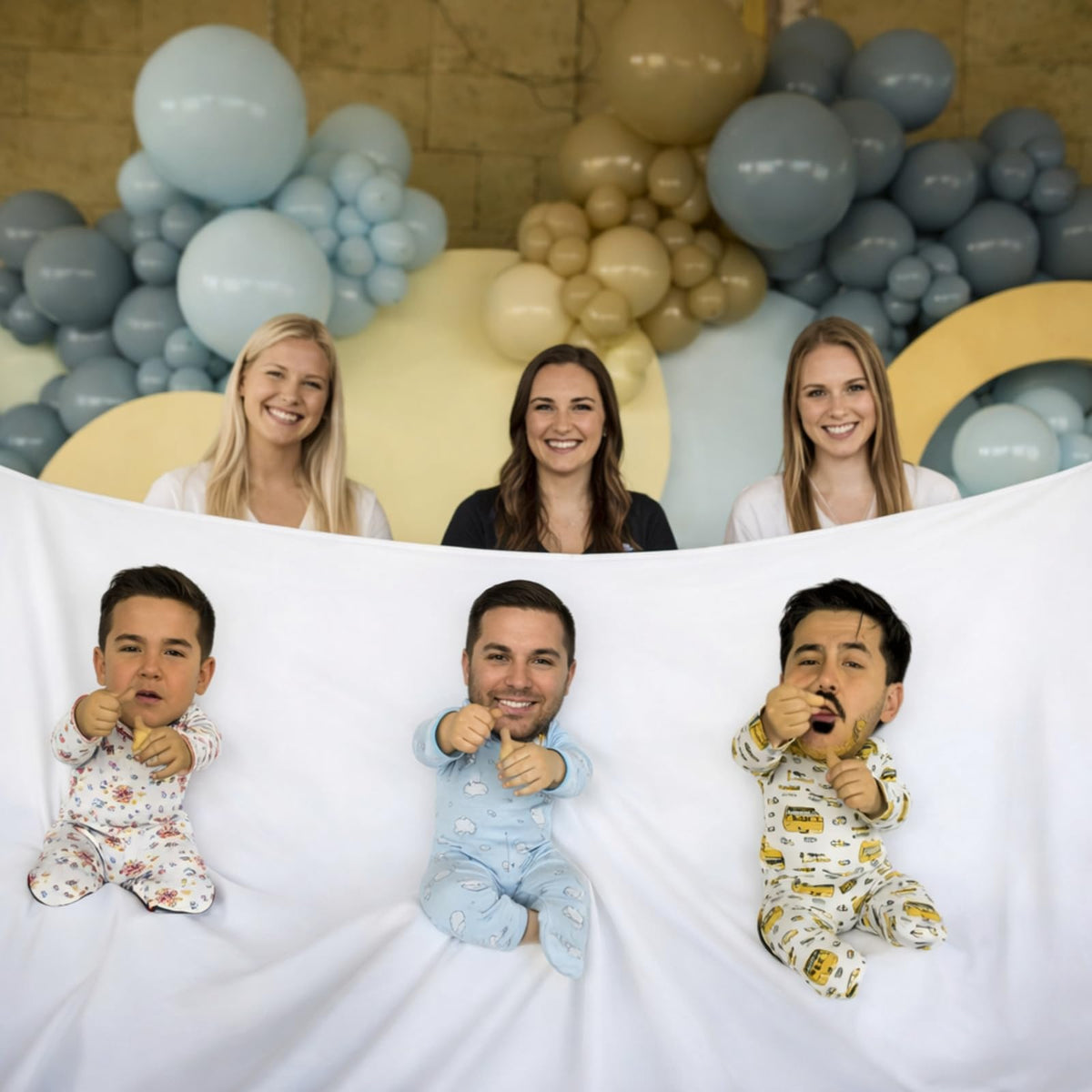 Mindsoft Feed Me baby shower game cloth for quick setup and lively group play.