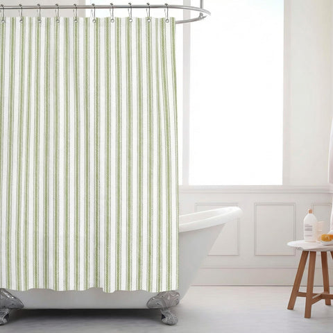 Mindsoft Stripe Curtain close up weave showing durable fabric and retro charm