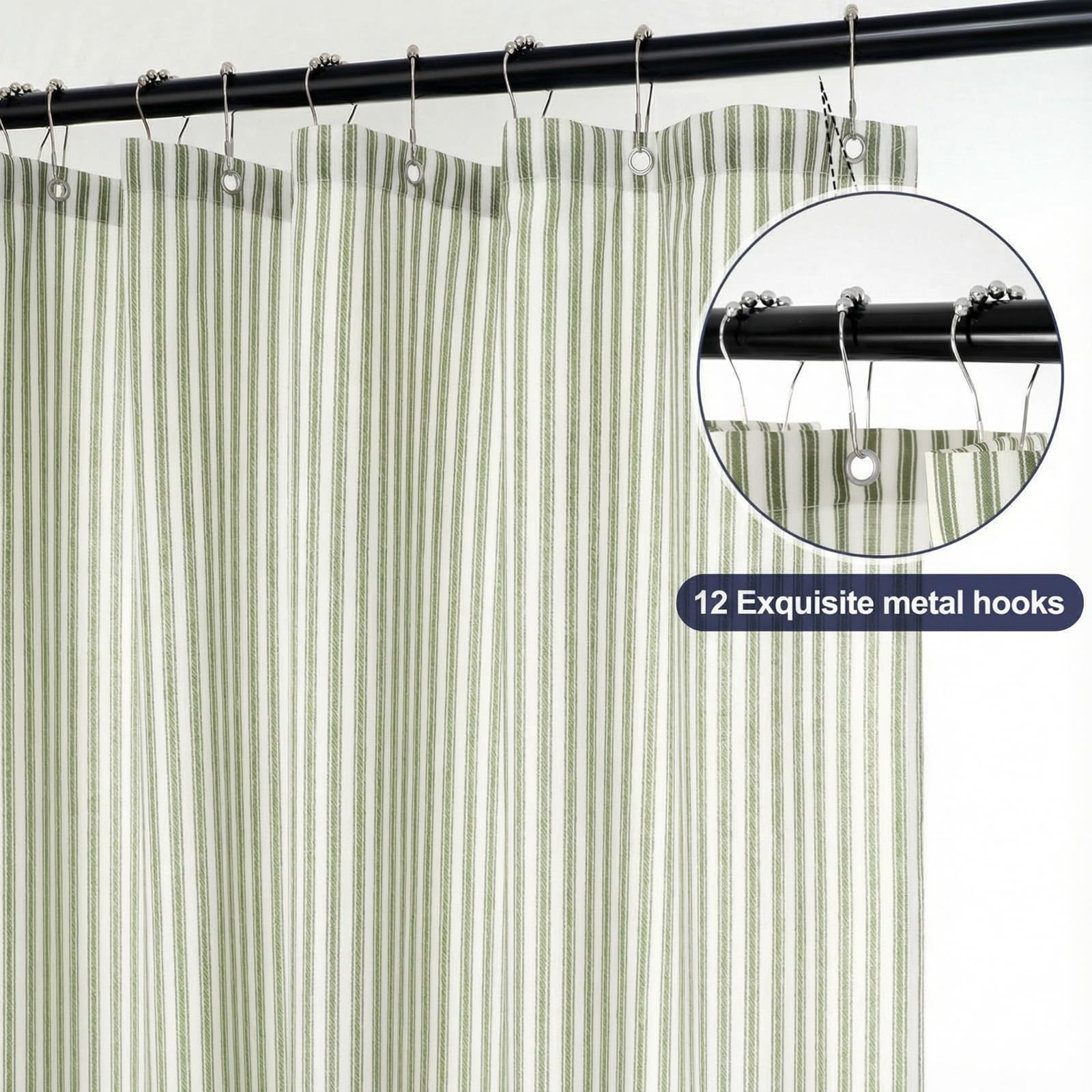 Mindsoft Stripe Curtain stitching detail highlighting quality construction