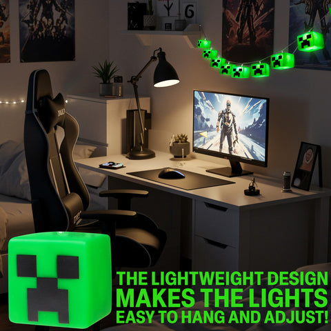 Minecraft cord-free wall lights are easy to place without outlets.