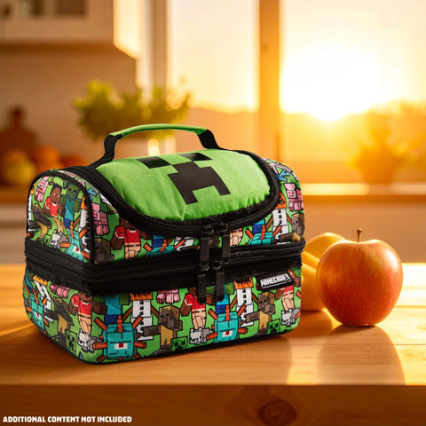 Insulated compartments and bottle option help keep meals organized