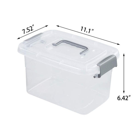 Minekkyes storage bins with open lids for quick access to contents.