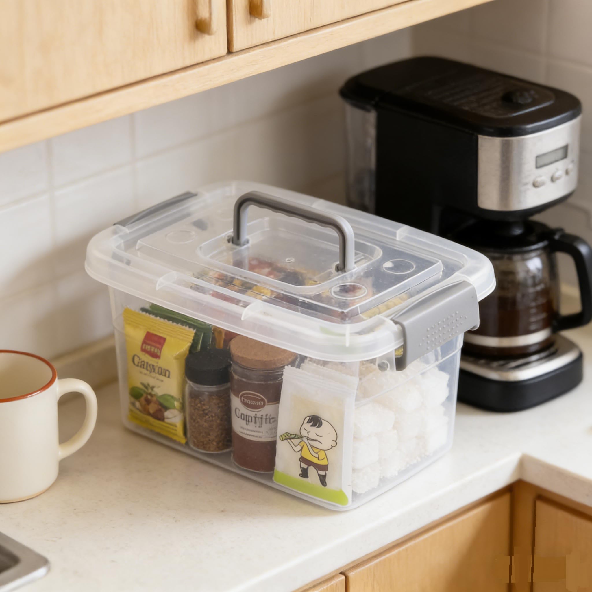 Minekkyes bedroom closet storage bins neatly hold accessories.
