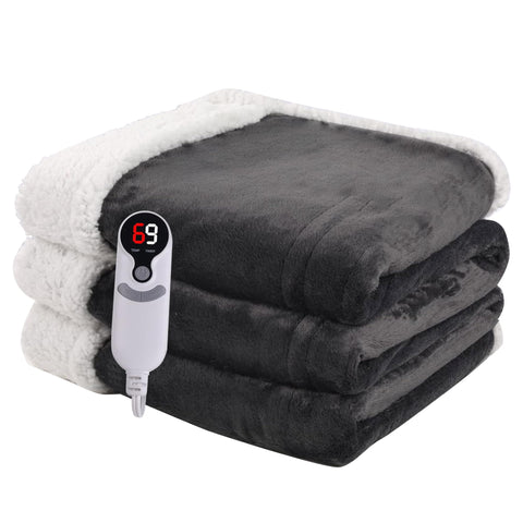 Minervada heated blanket full size 72x84 for full-body warmth on couch or bed