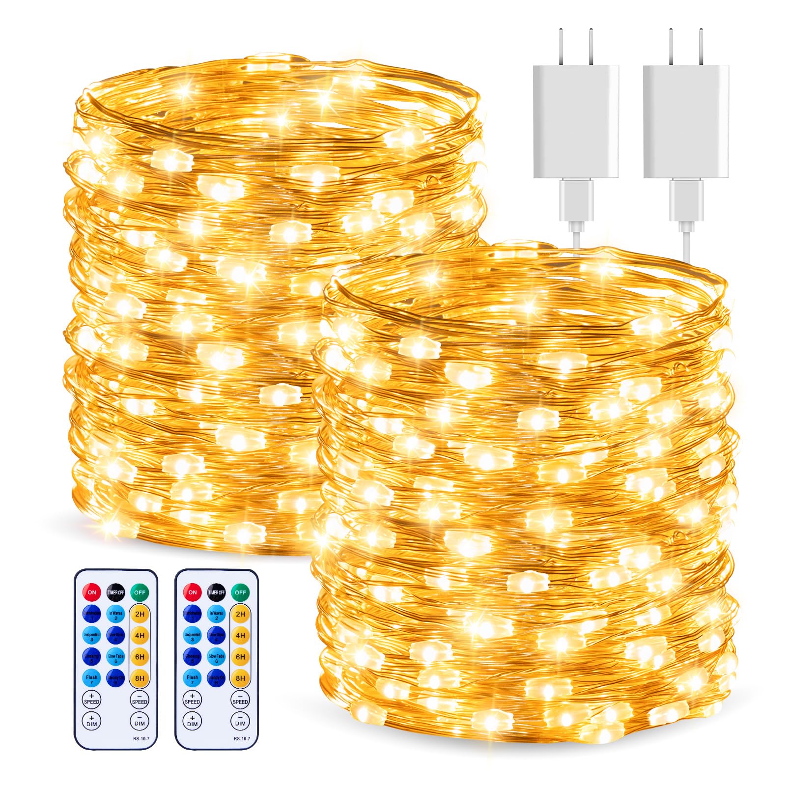 Minetom 66ft USB copper wire lights for flexible indoor decoration.