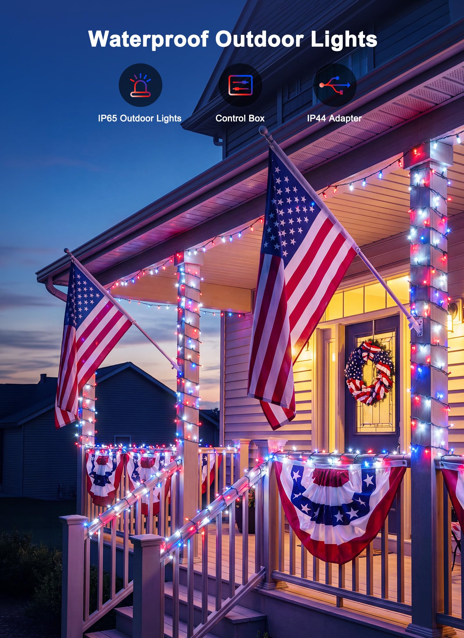 Minetom 82ft 250LED remote control functionality allows quick color and mode changes.