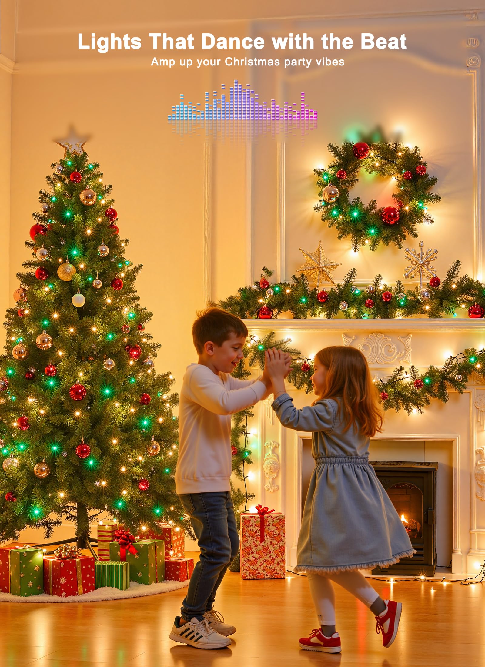 Minetom 82ft 250LED versatile color options cover Christmas, Halloween, and more.
