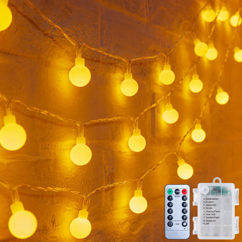 Minetom 120 LED fairy lights brighten patios and tents.