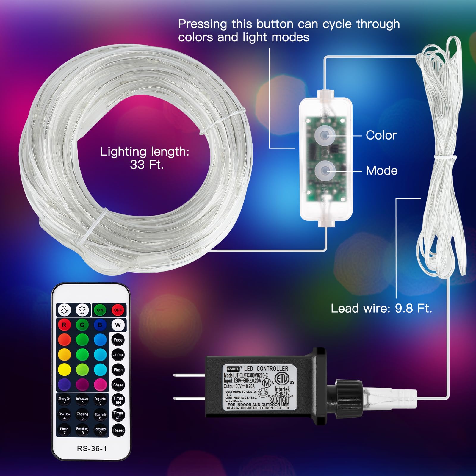 Minetom deck porch ambient rope lights for patio evenings