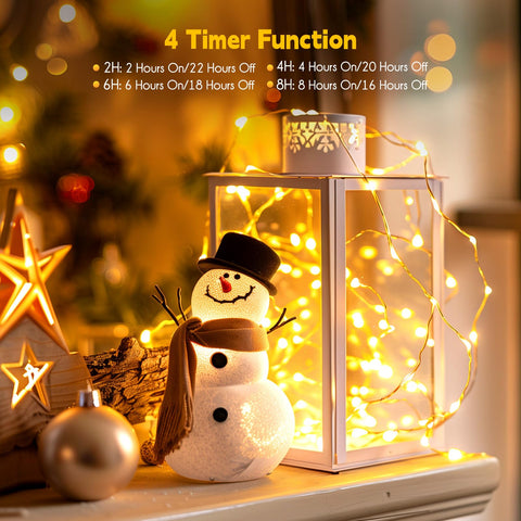 Minetom deformable silver light string wraps around decor elements.