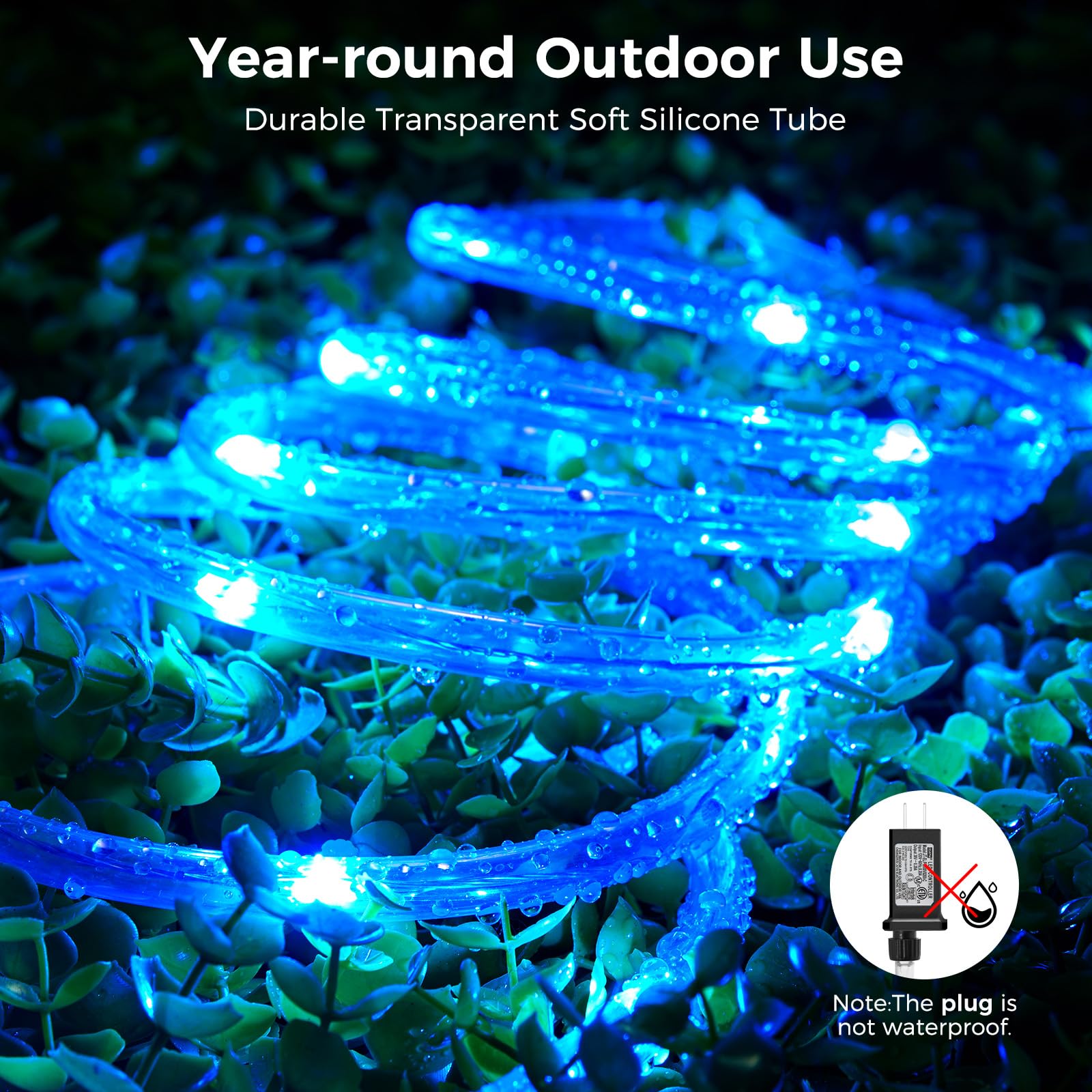 Minetom IP65 waterproof rope lights outdoor for weatherproof decoration