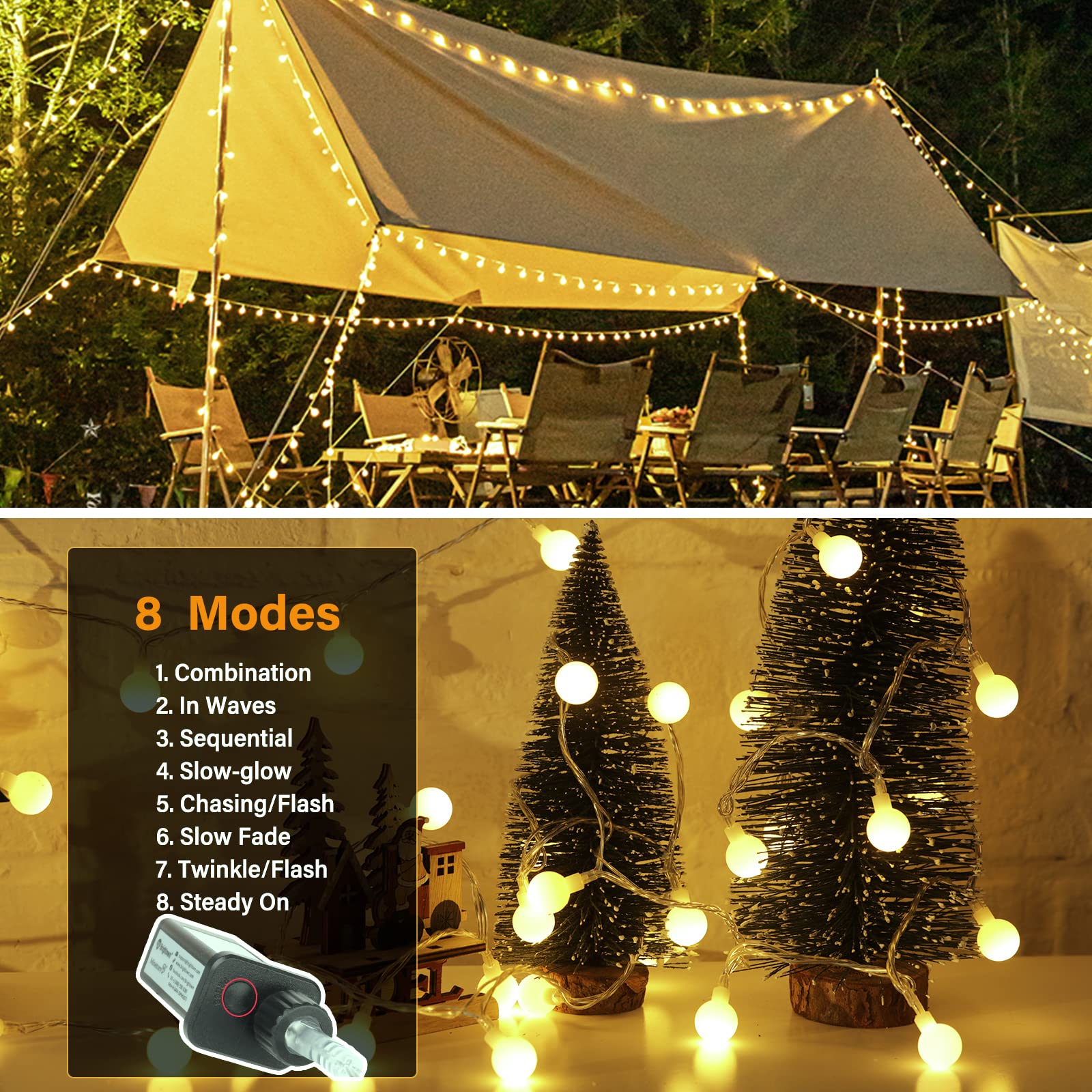 Minetom remote control with eight modes for versatile ambiance