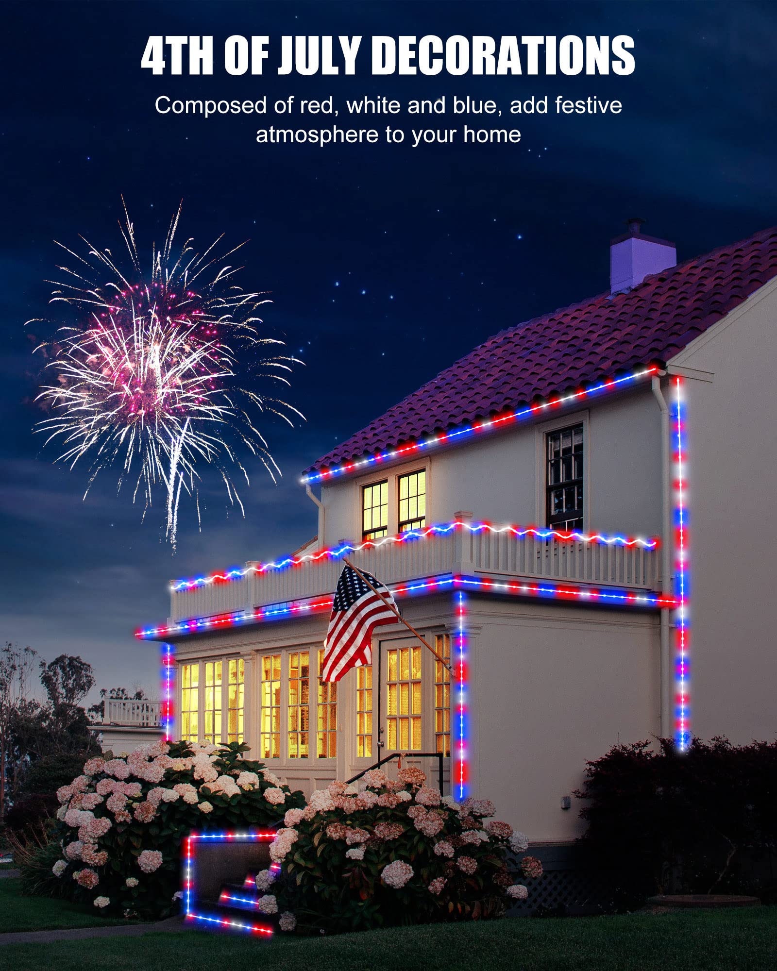 Minetom remote-control rope lights for easy color and mode selection.