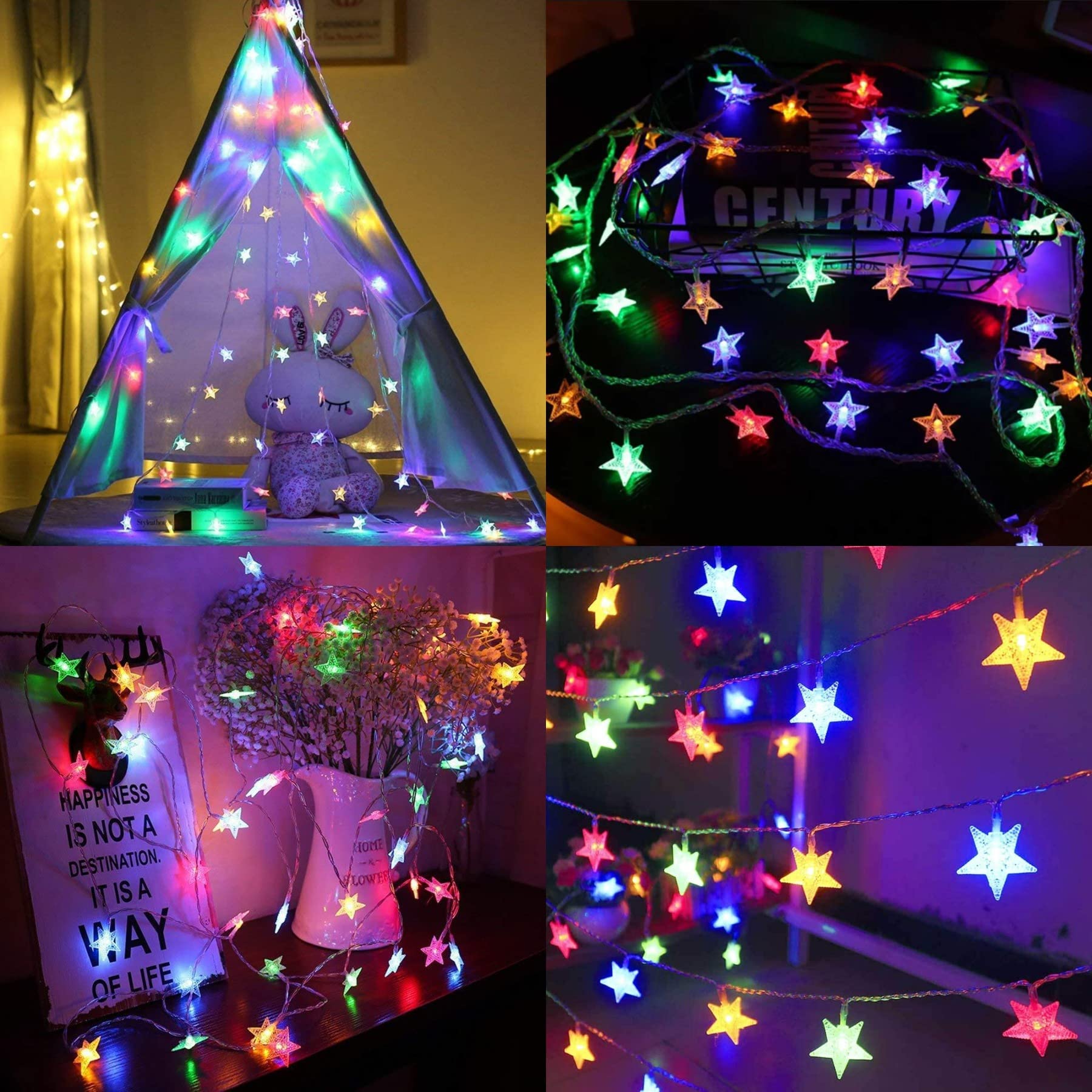 Minetom Star String Lights suitable for indoor or outdoor spaces