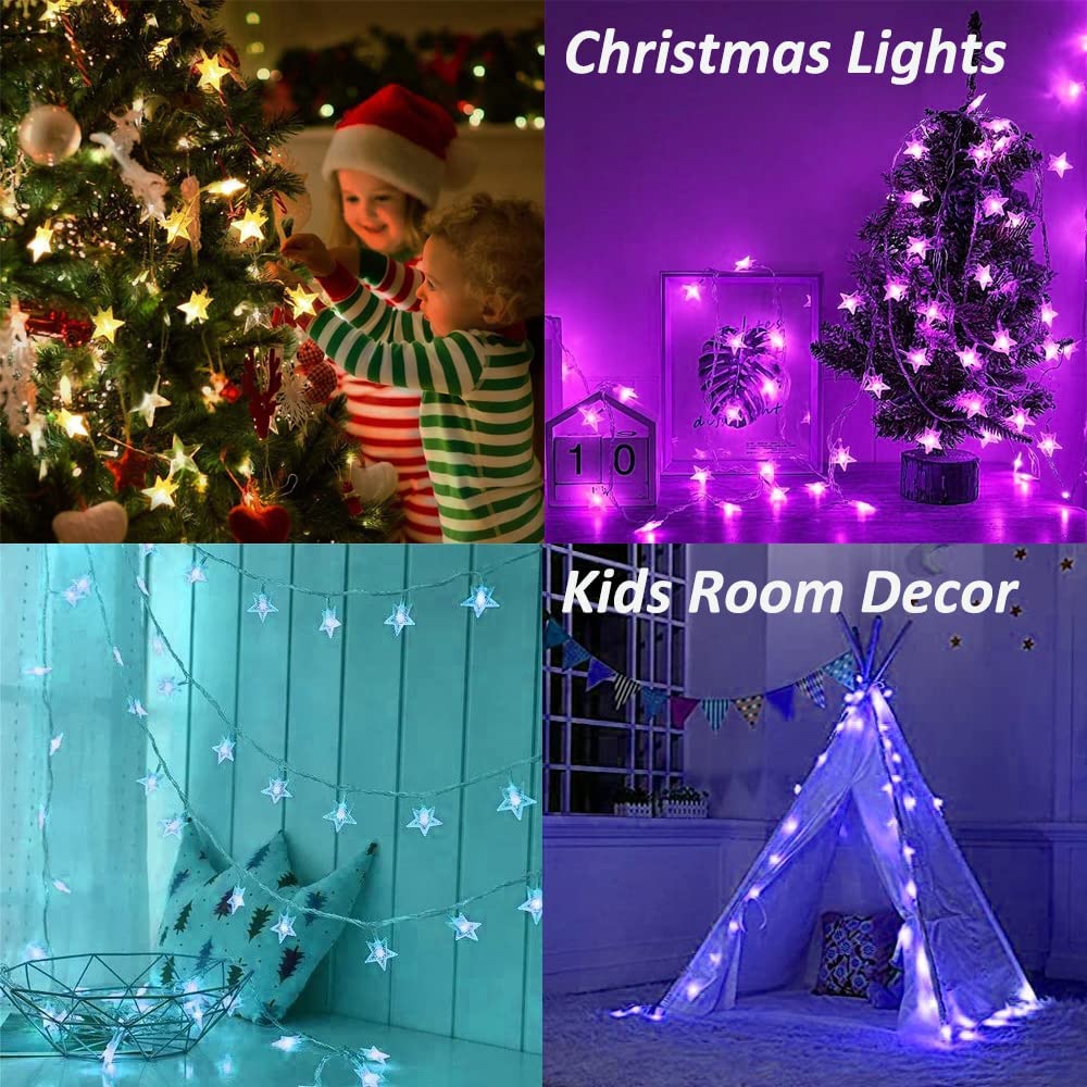 Minetom Star String Lights IP44 waterproof for indoor and sheltered outdoor use
