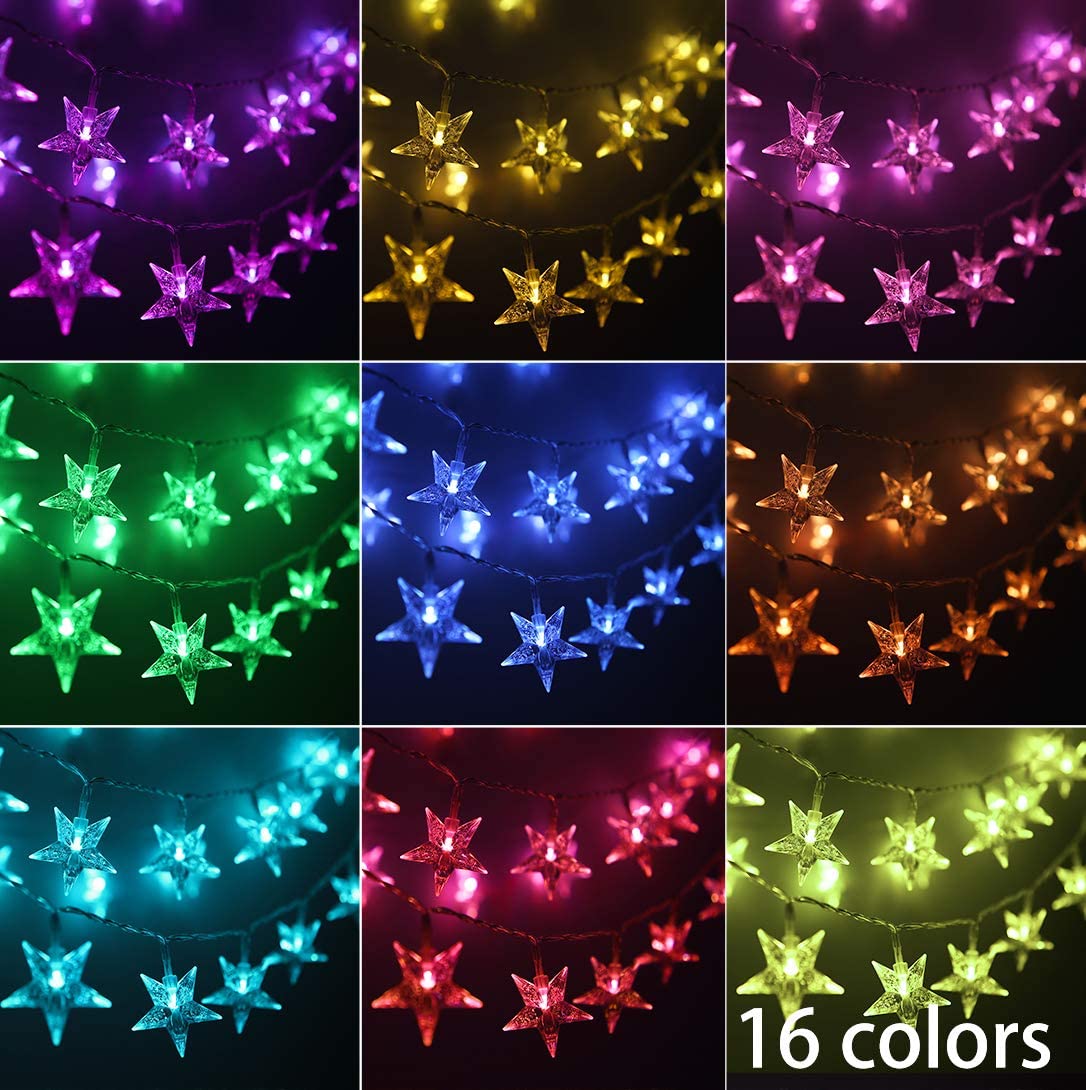 Minetom Star String Lights with remote control for easy color changes