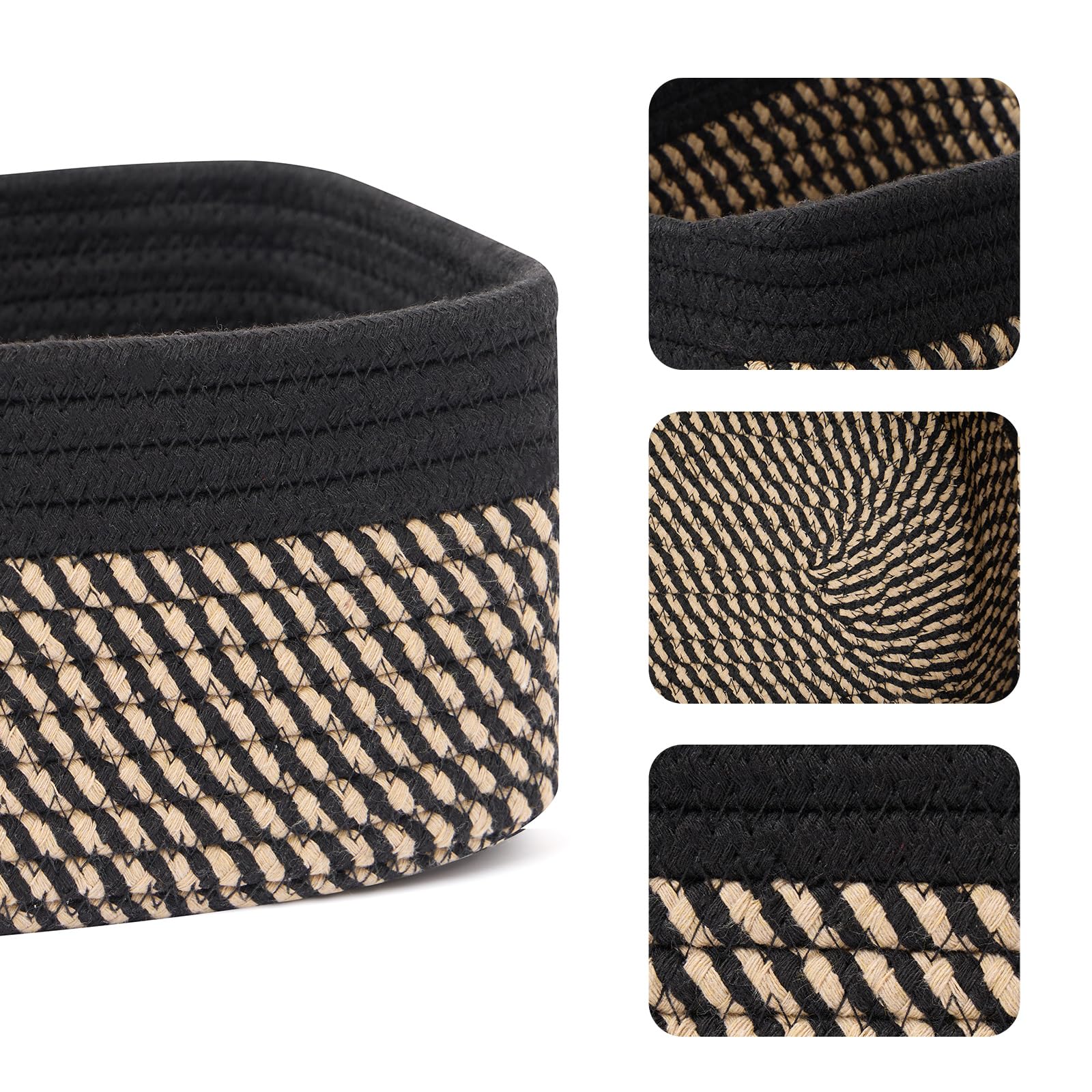 MiniArk woven rope baskets closeup texture showing soft, durable material