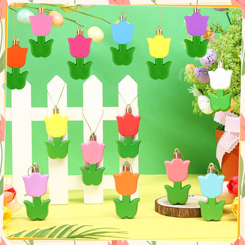 MiniInflat 3D flower ornaments in multiple colors
