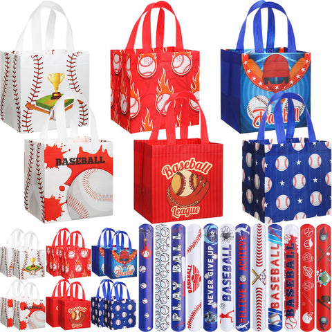 MiniInflat baseball gift bag front view for party favors and decor