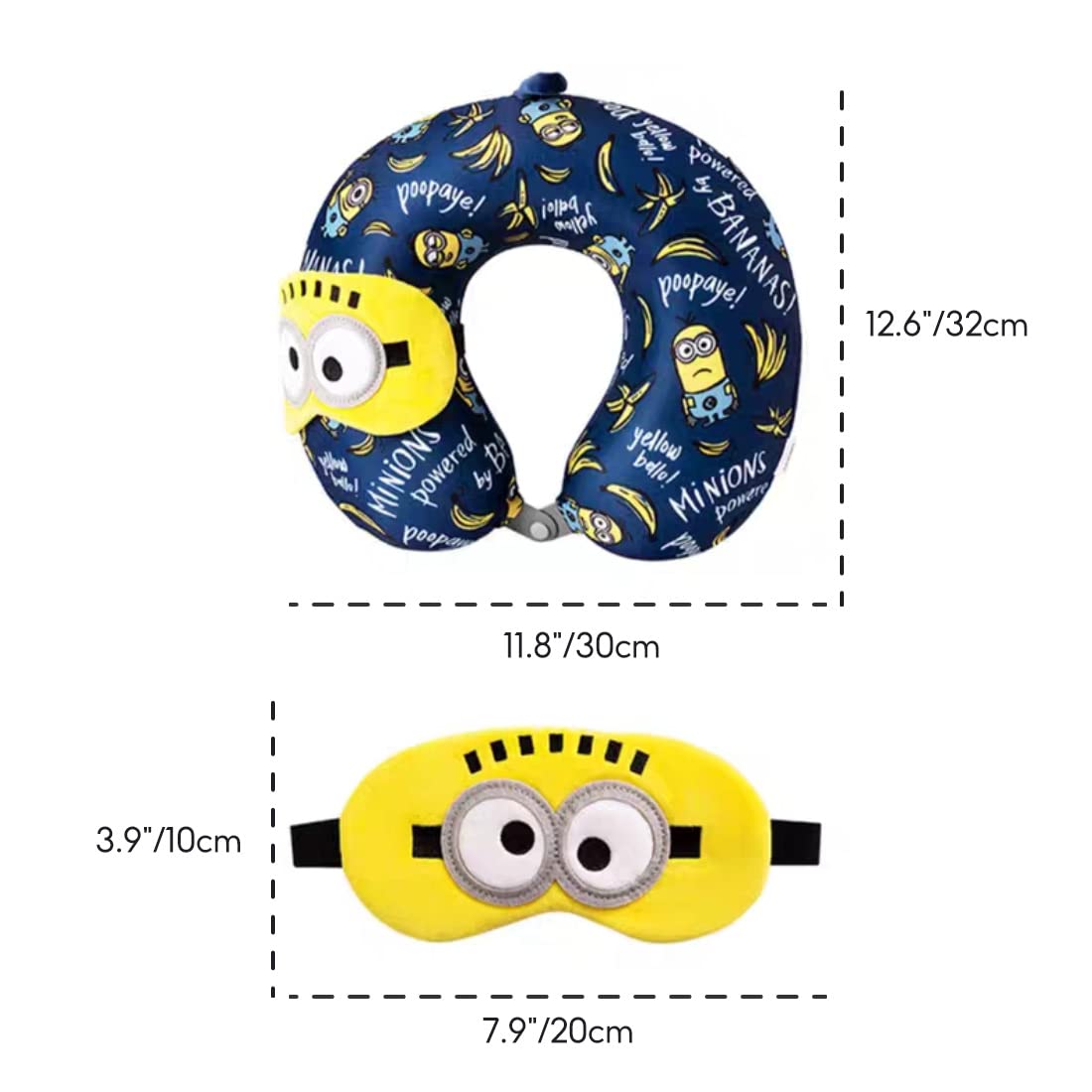 MINISO Minions eye mask blocks light for focused rest during journeys.