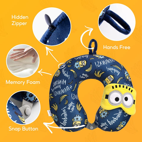 MINISO Minions memory foam close-up showcases plush contouring comfort.