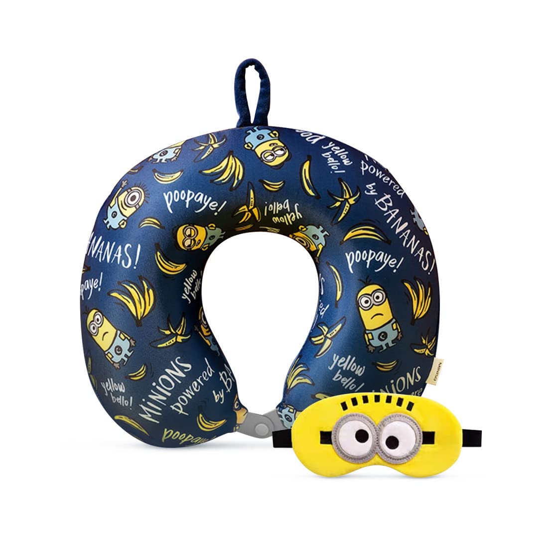 MINISO Minions travel neck pillow with memory foam supports a comfortable ride.