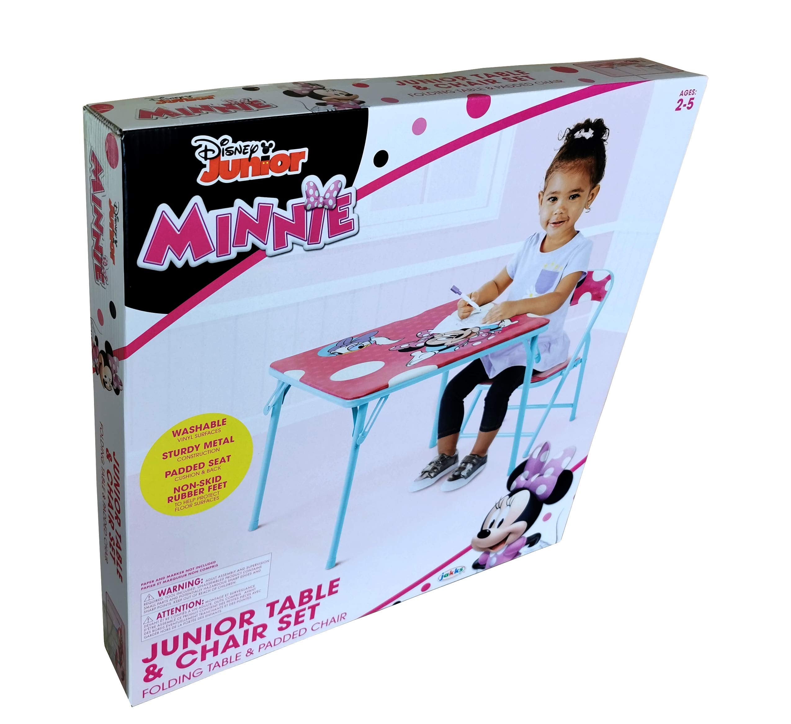 MINNIE Jr vibrant Minnie graphics invite imaginative activities.