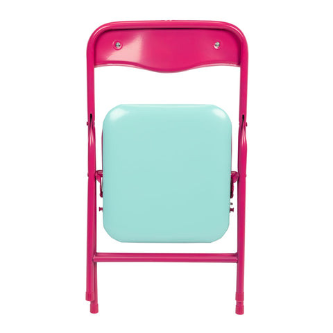 MINNIE Mouse folding kids chair side view shows stable seating.