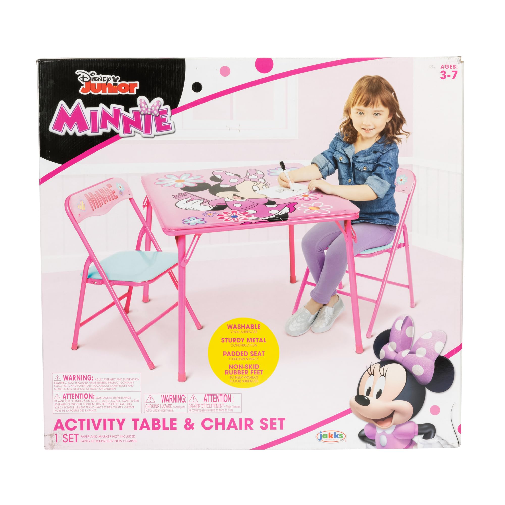 MINNIE Mouse table top durable and easy to wipe clean.