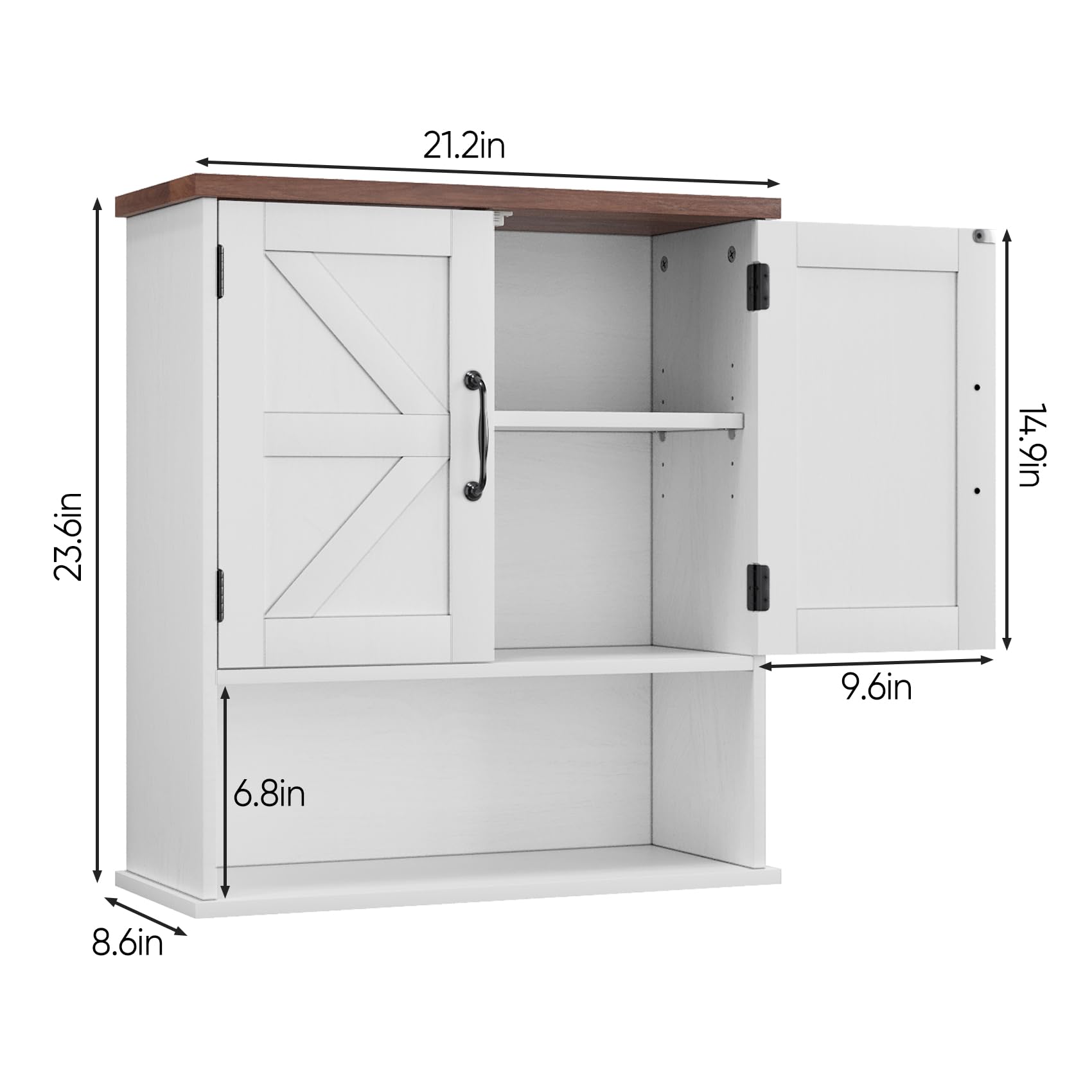 Mino Kesper easy-install wall cabinet simplifies bathroom organization.